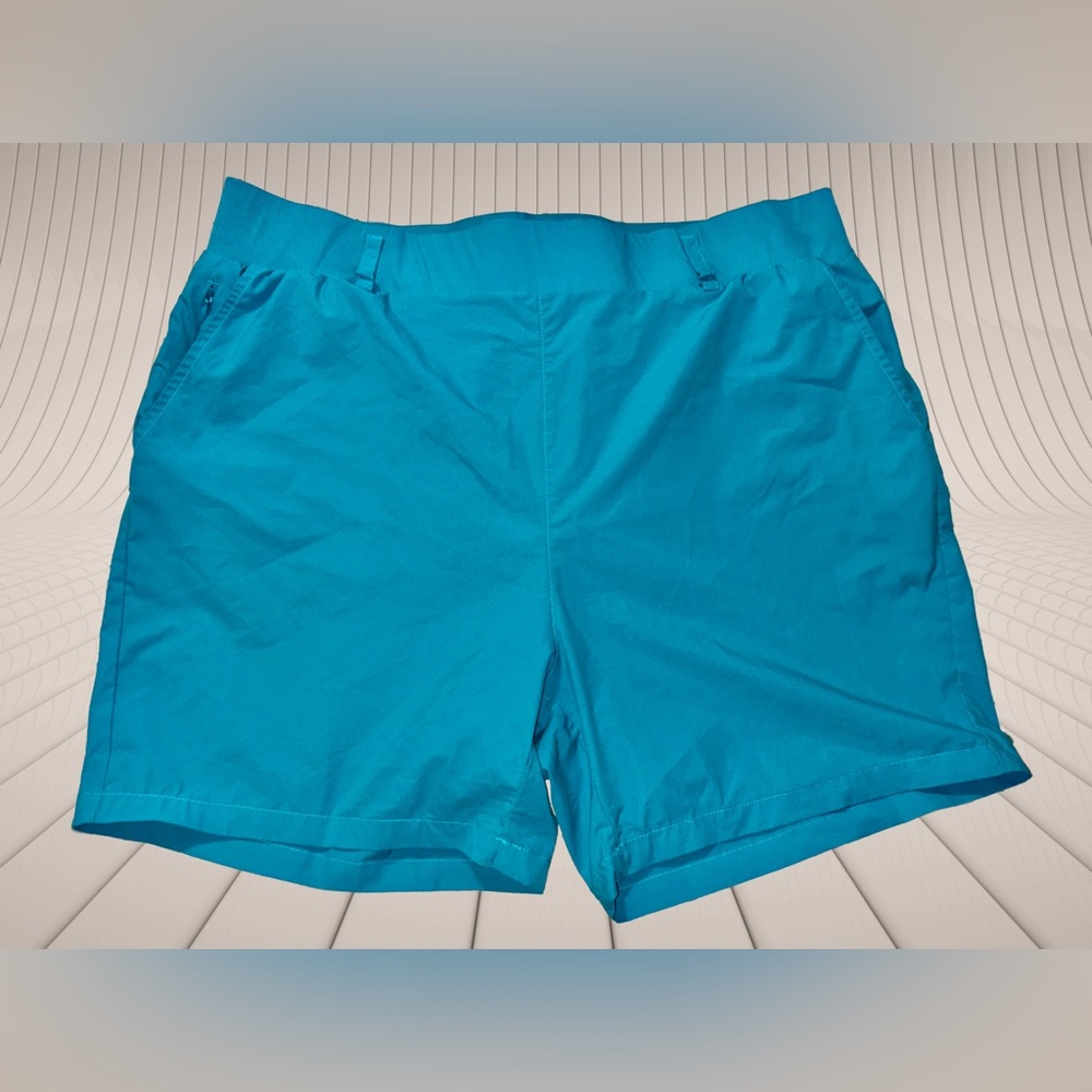 Plus Women’s Teal Lightweight Hiking Quick Dry Athletic Cargo Shorts Size 18W